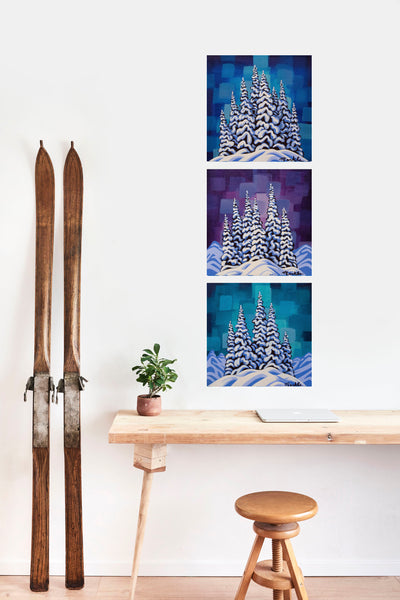 High Alpine X, 12"X12" original painting