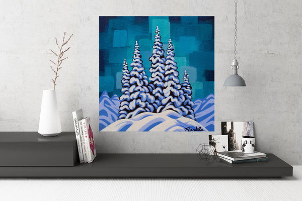 High Alpine X, 12"X12" original painting