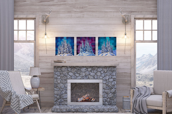 High Alpine X, 12"X12" original painting