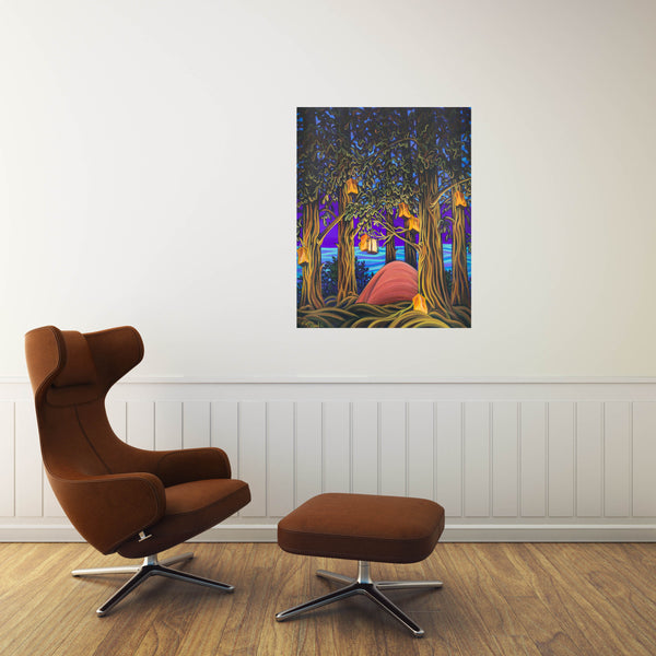 Cedar Campsite, Giclee, Print on Canvas