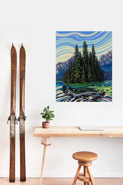 Island Lake, Giclee, Print on canvas