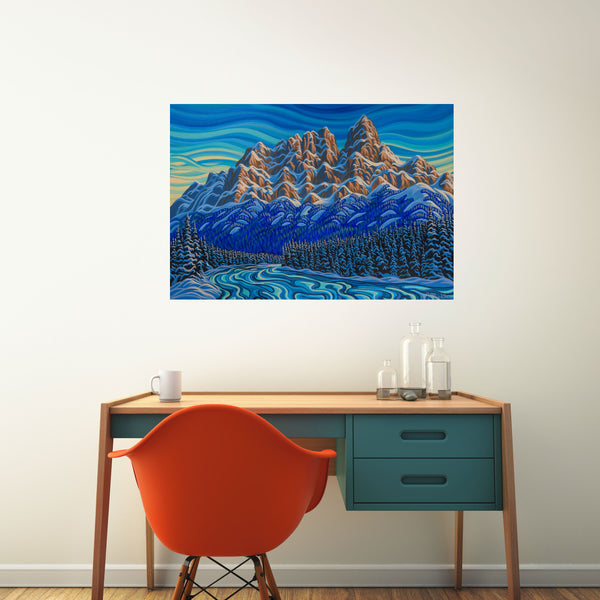Castle Mountain, Print on Canvas