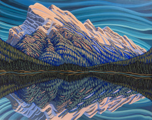 Mt Rundle, Giclee, Print on Canvas