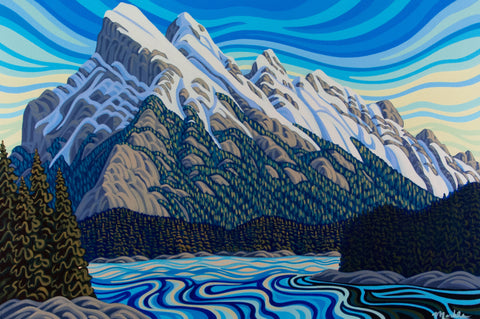 Mt Rundle, 24x36, Acrylic on Canvas