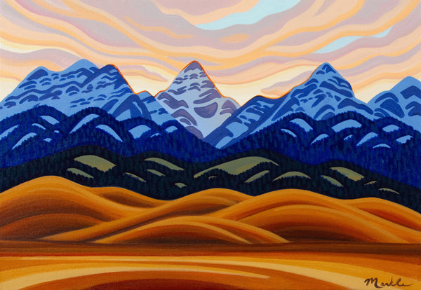 Rockies Sunset, 14x20, Original Painting