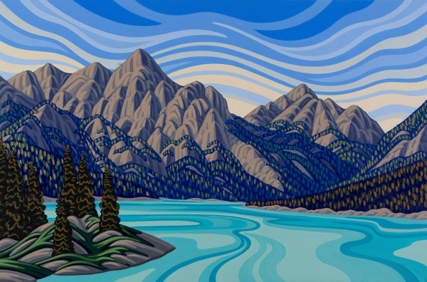 Abraham Lake, 24 x 36 Acrylic on Canvas