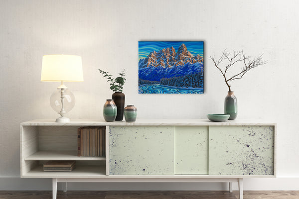 Castle Mountain, Print on Canvas