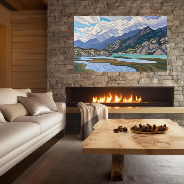 Head Water, Columbia Lake, 36X60, Original Painting