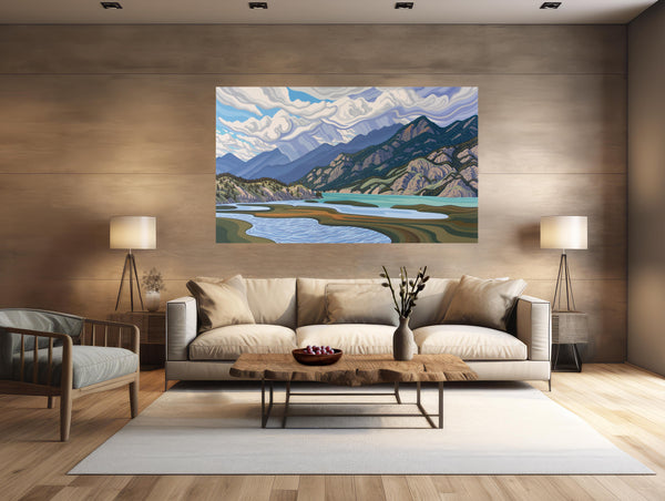 Head Water, Columbia Lake, 36X60, Original Painting