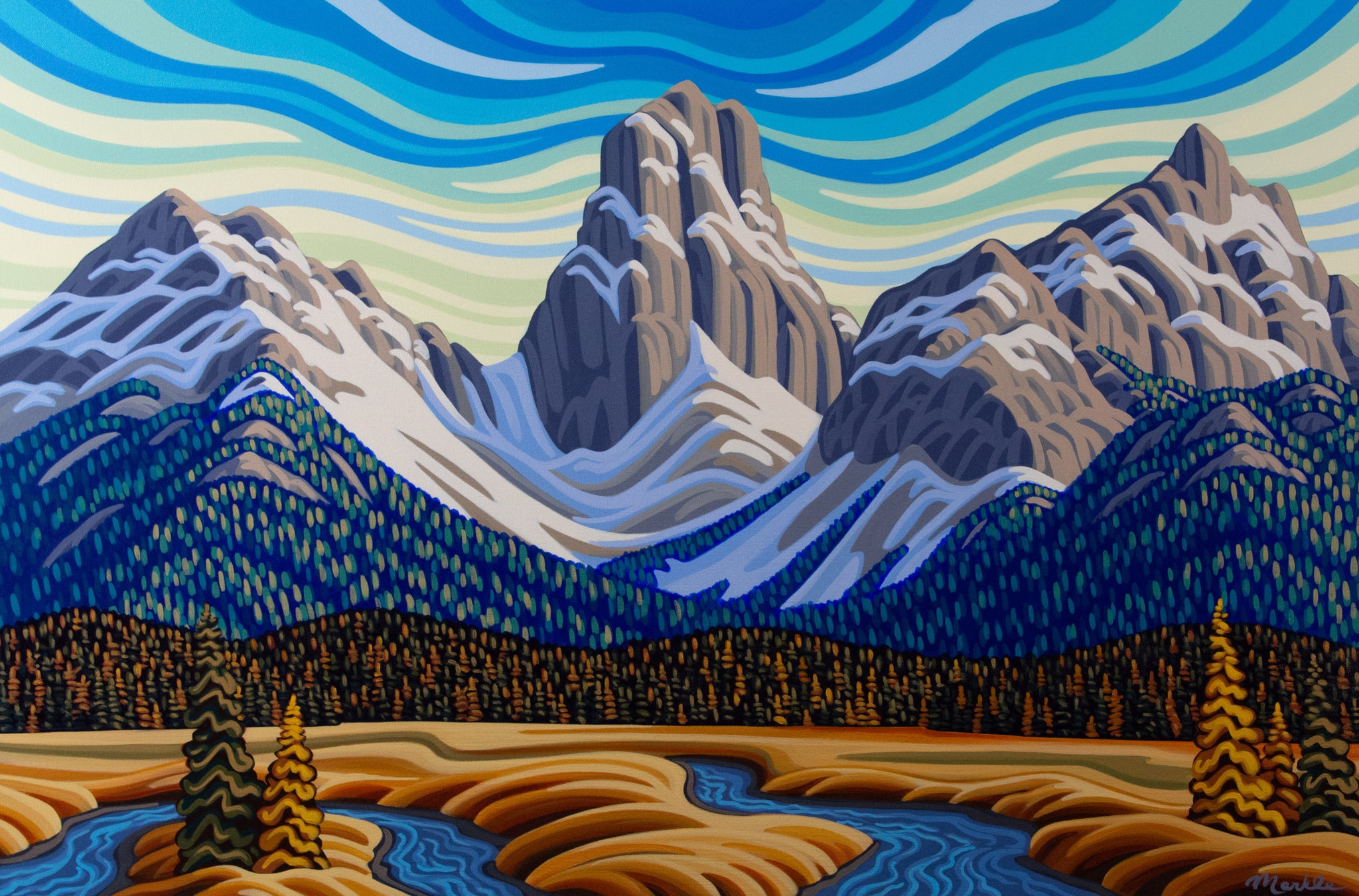 Abdallas Commonwealth Peak, 24 x 36 Acrylic on Canvas