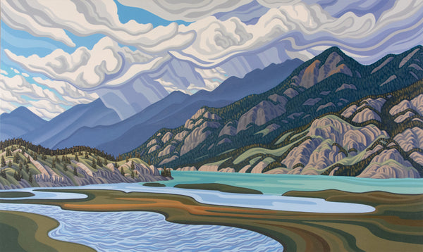 Head Water, Columbia Lake, 36X60, Original Painting
