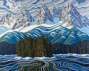 Island Lake, 48X60, Original Painting