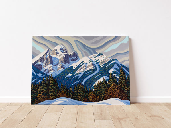 Fernie,  Stormy Sisters, 16x20, Original Painting, Canadian Artist, Ready to Hang, Gallery Canvas