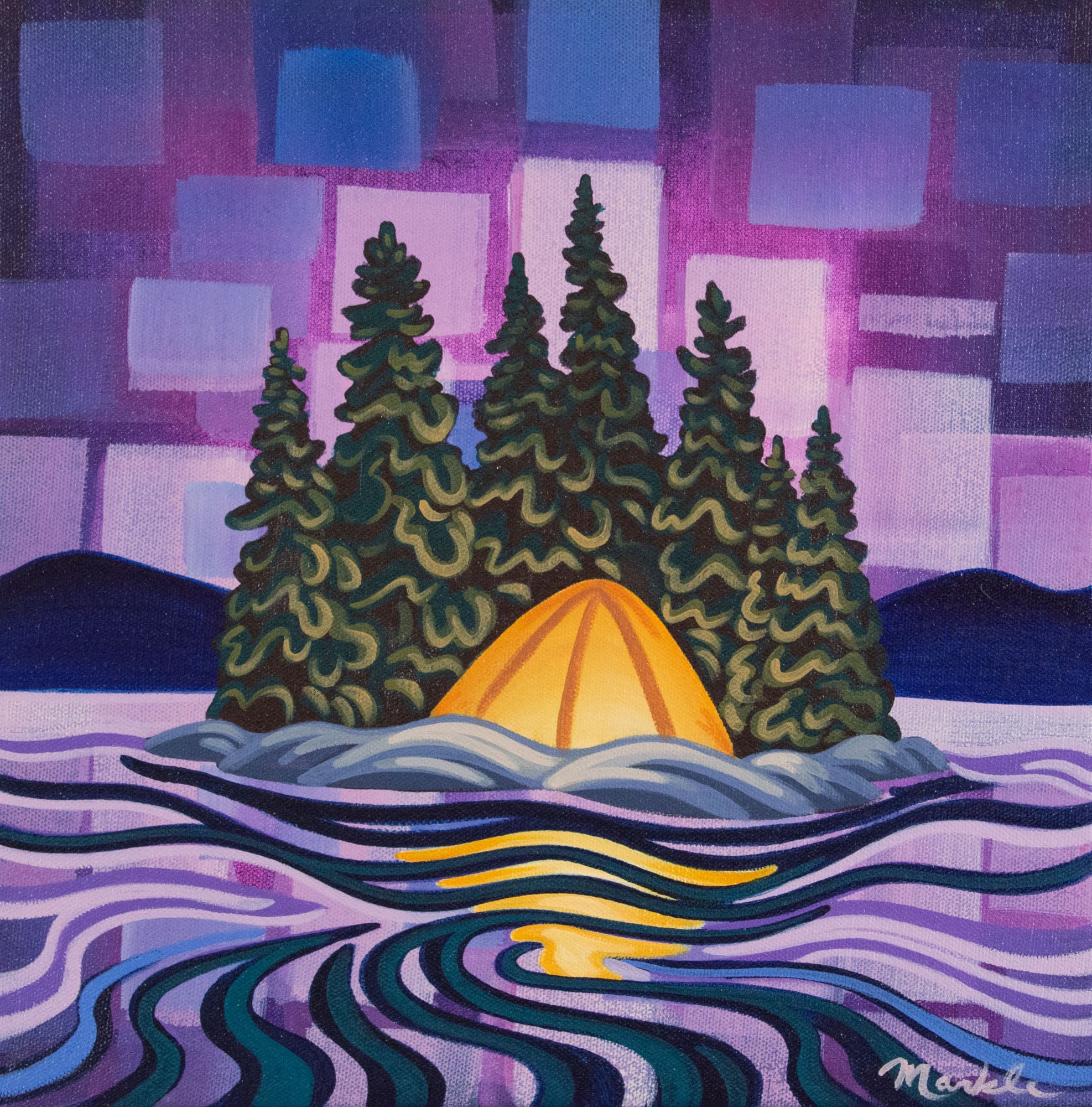 Waterfront III, 12x12, Original Painting