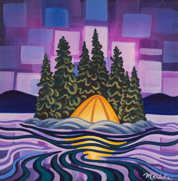 Waterfront III, 12x12, Original Painting