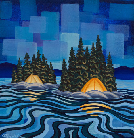 Waterfront IV, 12x12, Original Painting