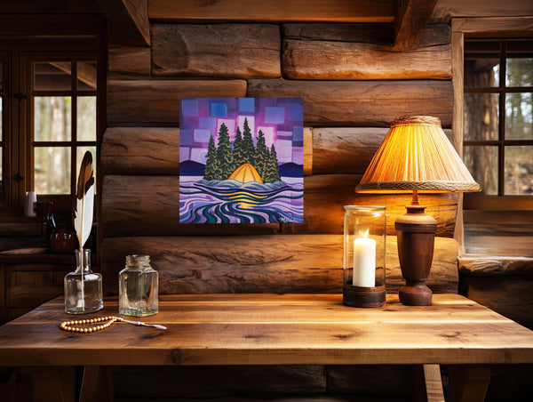 Waterfront III, 12x12, Original Painting