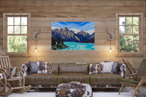 Abraham Lake, 24 x 36 Acrylic on Canvas