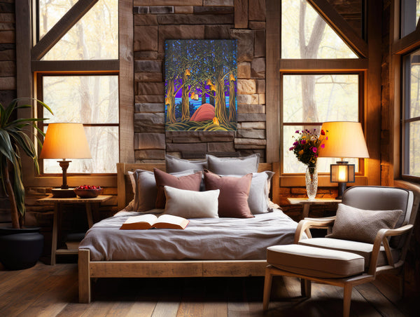 Cedar Campsite, Giclee, Print on Canvas