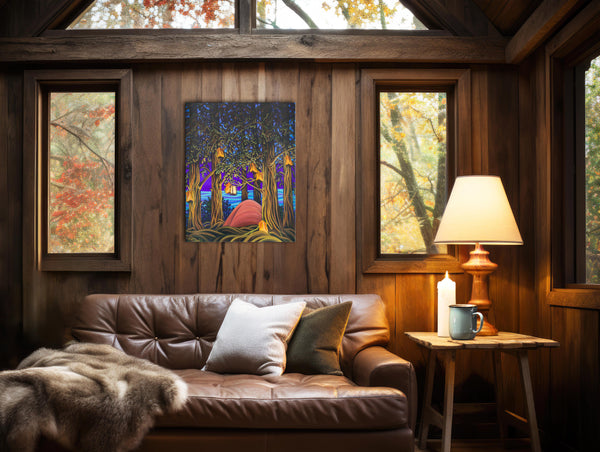 Cedar Campsite, Giclee, Print on Canvas