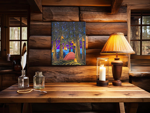 Cedar Campsite, Giclee, Print on Canvas