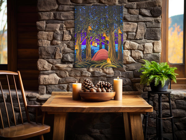 Cedar Campsite, Giclee, Print on Canvas