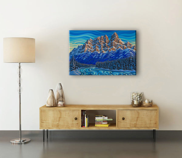 Castle Mountain, Print on Canvas