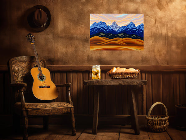 Rockies Sunset, 14x20, Original Painting