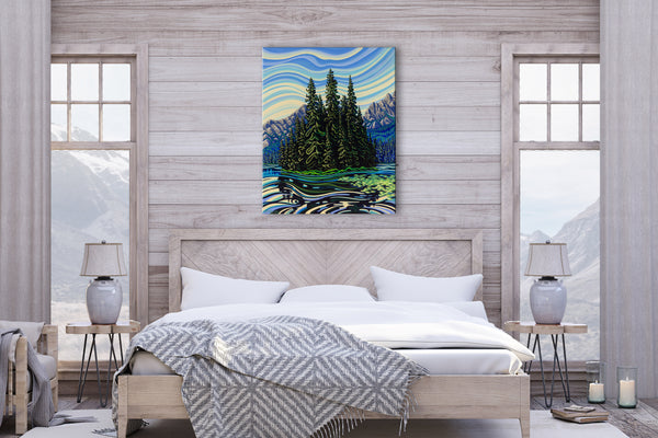 Island Lake, Giclee, Print on canvas