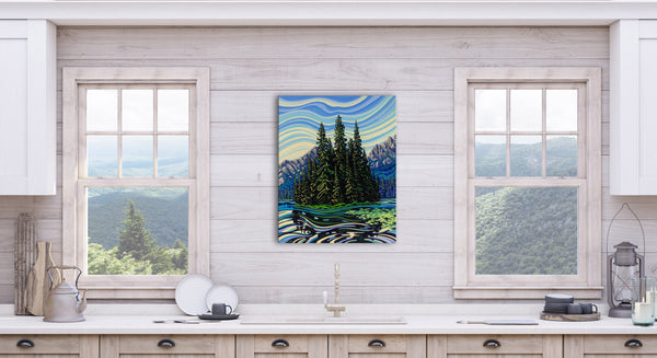 Island Lake, Giclee, Print on canvas