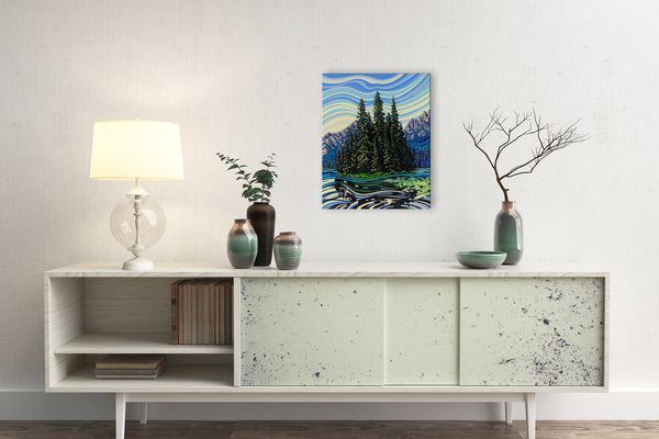 Island Lake, Giclee, Print on canvas
