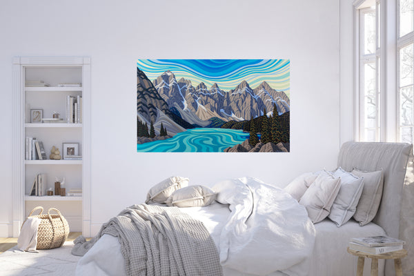 Moraine Lake II,  30X48, Original Painting, Canadian Artist, Ready to Hang, Gallery Canvas