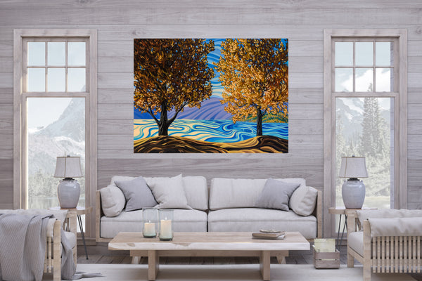 Lake Okanagan, Print on canvas