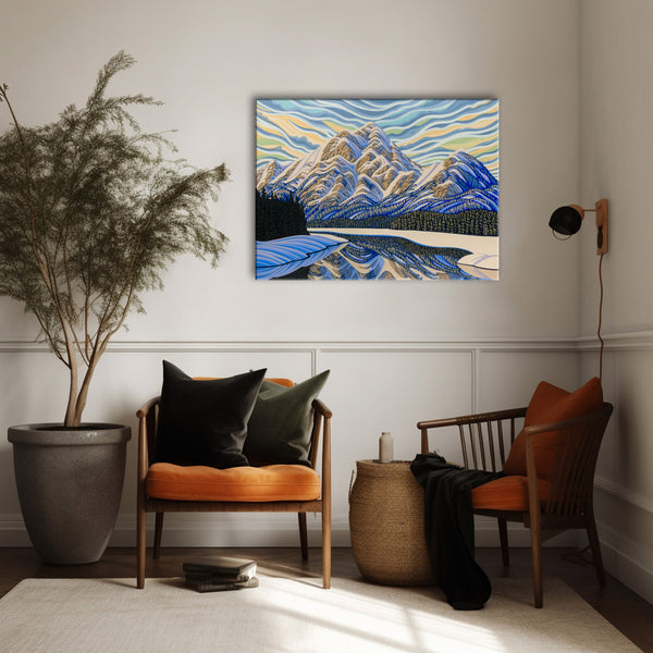 Pyramid Lake, Jasper AB, Giclee