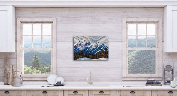 Fernie,  Stormy Sisters, 16x20, Original Painting, Canadian Artist, Ready to Hang, Gallery Canvas