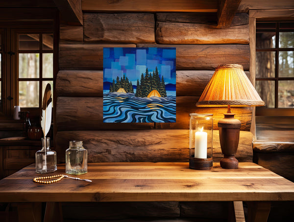Waterfront IV, 12x12, Original Painting