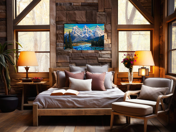 Canmore Three Sisters,  Print on Canvas,