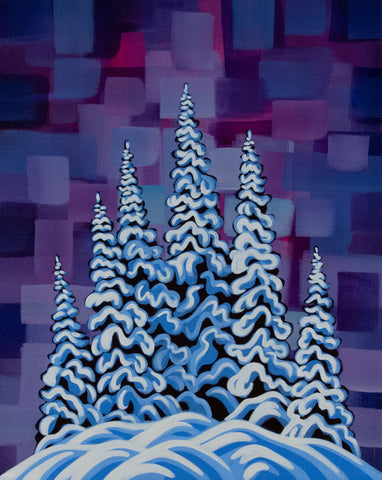 Snowghosts XIII, 16x20, Original Painting, Canadian Artist, Ready to Hang, Gallery Canvas