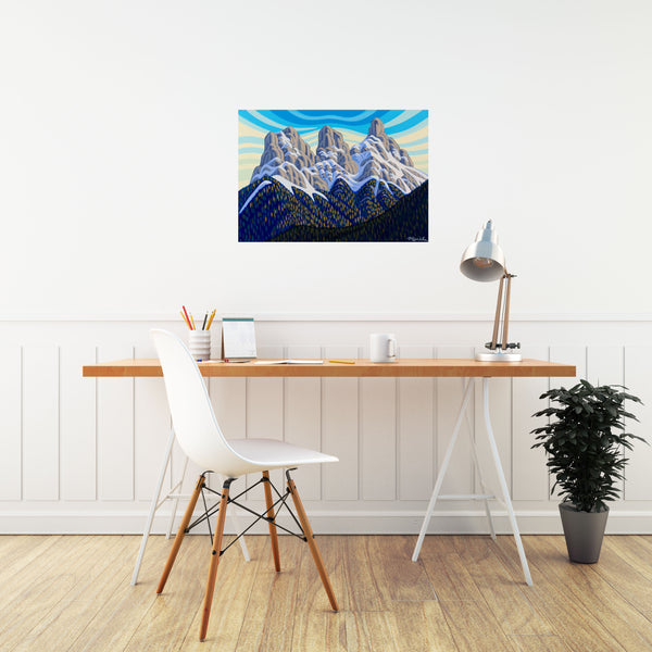 Three sisters, Canmore 14X20, Original Painting