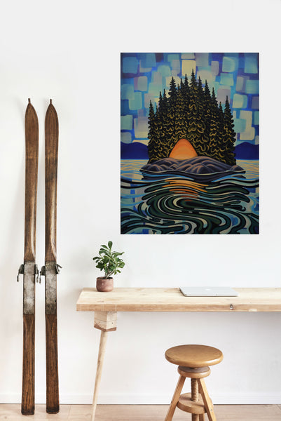 Waterfront, 24x30, Original Painting